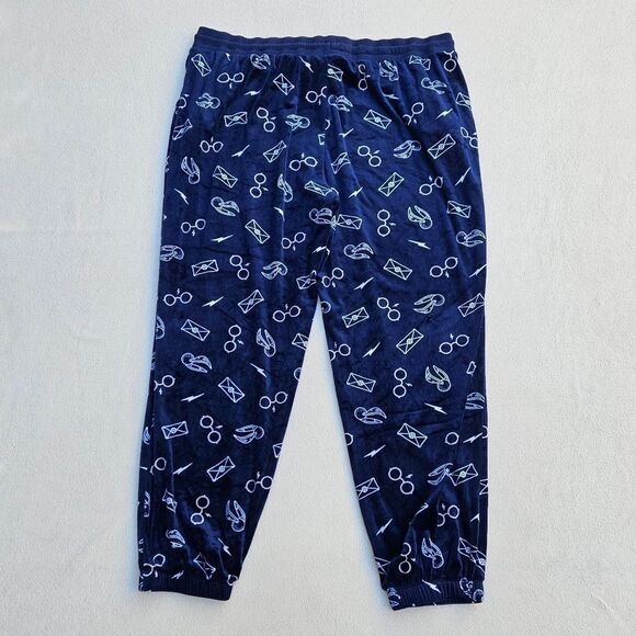 Harry Potter Navy Blue and White Velour Long Sleeve Top and Jogger Pants Set - Picture 16 of 16